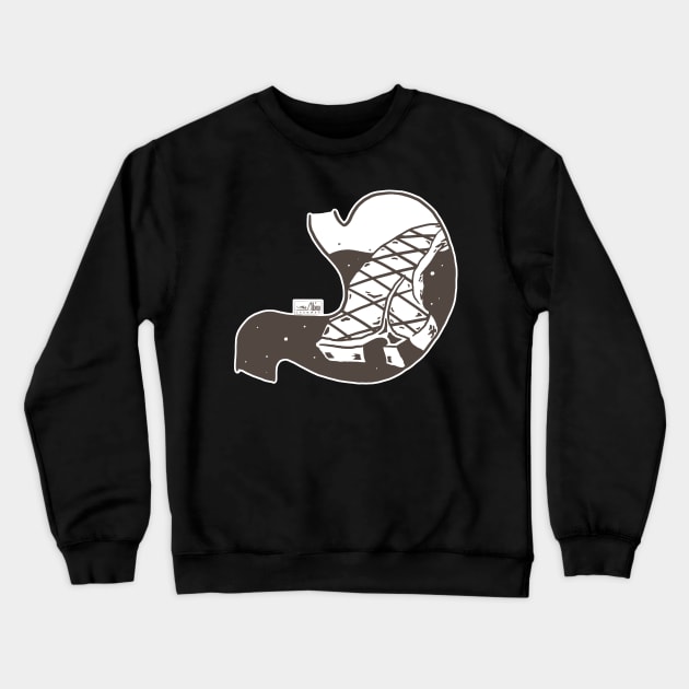 Food in My Stomach - Steak (Color) Crewneck Sweatshirt by TheAlbinoSnowman